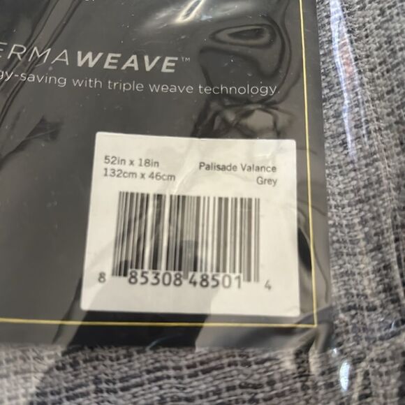 Eclipse 18"x52" Palisade Therma lined Window Valance Gray - Picture 4 of 6